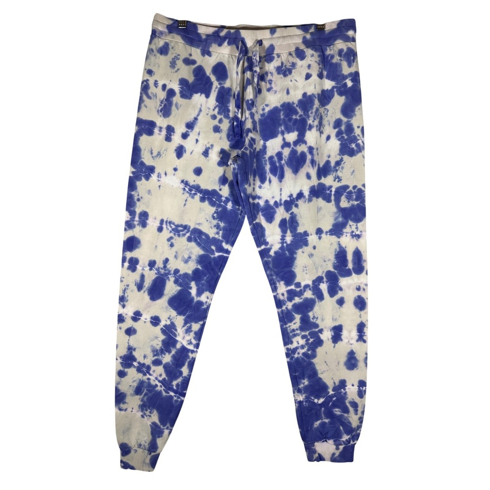 Spiritual Gangster Laguna Tie Dye Joggers Sweatpants Sz‎ L Blue & White Stretchy